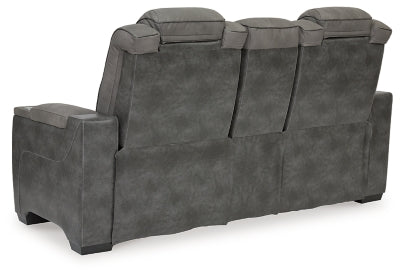 Next-Gen DuraPella Power Reclining Loveseat with Console - galleria furniture outlet