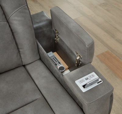 Next-Gen DuraPella Power Reclining Loveseat with Console - galleria furniture outlet