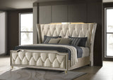 Lorient Wingback Bed with LED Lighting