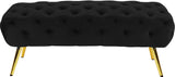 Amara Black Velvet Bench