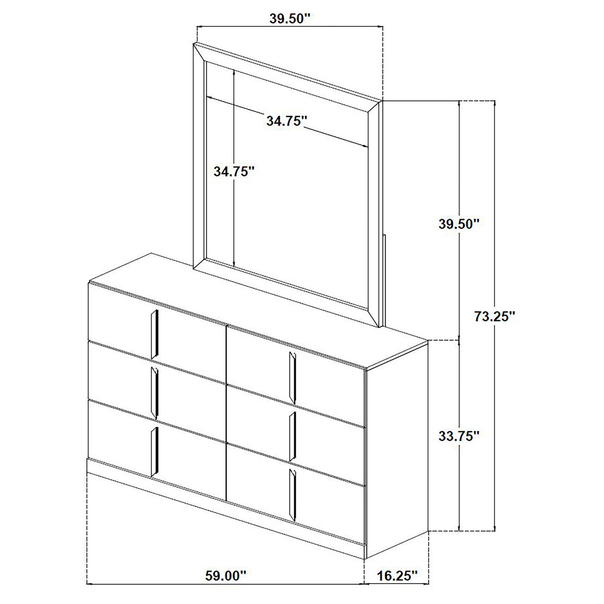 Ines Dresser with Mirror