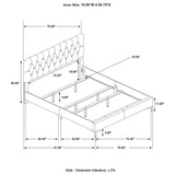 Kendall Panel Bed E.King, & Queen Black & White
