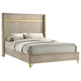 Lucia Eastern King & Queen Bed Beige & Grey