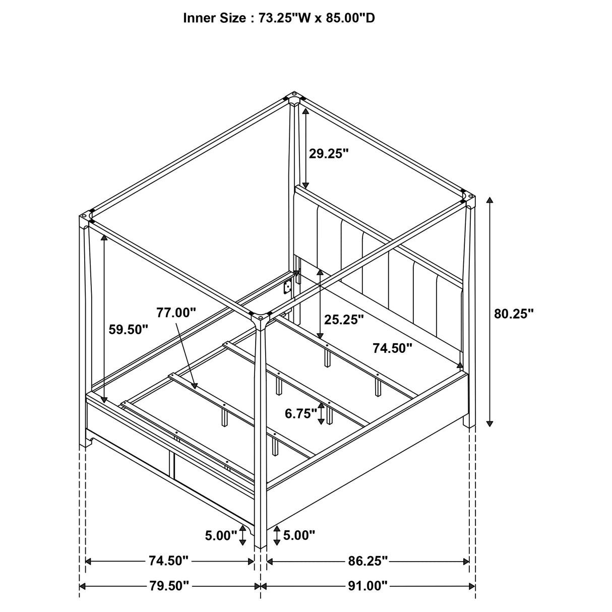 Gran Park Canopy Panel Bed