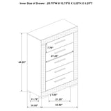 Ives 4 & 5 Piece Bedroom Set E.king & Queen White & Grey