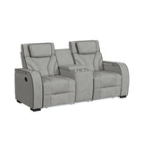 Blitz Motion Loveseat with Console, and LED