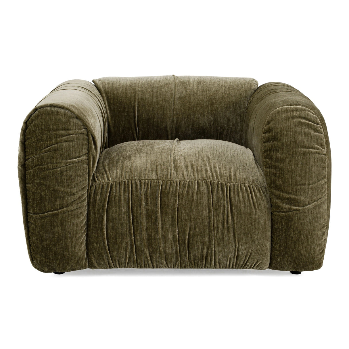 Siegal - Modern Olive Green Fabric Lounge Chair