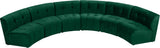 Limitless Green Velvet 6pc. Modular Sectional