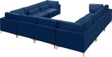 Julia Navy Velvet Modular Sectional (8 Boxes) - galleria furniture outlet