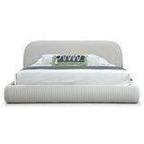 Hortman - Modern Beige Velvet Bed