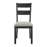 Garcia 6PC Dining Set with Table, 4 Chairs, and Bench in Black