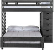 Elements International Cali Kids Twin Loft Bookcase Bed in Sleek Gray image