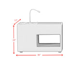Valari Nightstand with Electronic Features in Grey PU