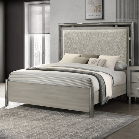 Lennox 5/0 Q Headboard, Footboard & Slat Kit-Gray