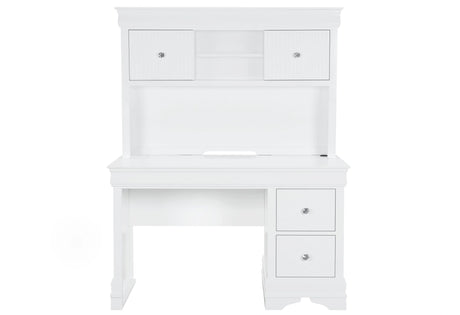 Pompei Metallic White Bookcase Twin Bed with LED