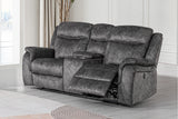 Park City Console Loveseat W/ Pwr Fr-Slate