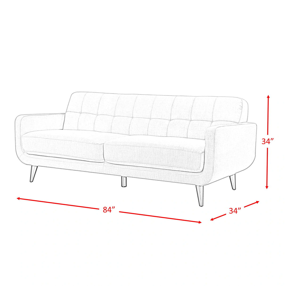 Hadley Sofa & Loveseat Set in Teal