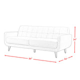 Hadley Sofa & Loveseat Set in Teal