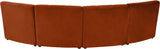 Limitless Cognac Velvet 4pc. Modular Sectional