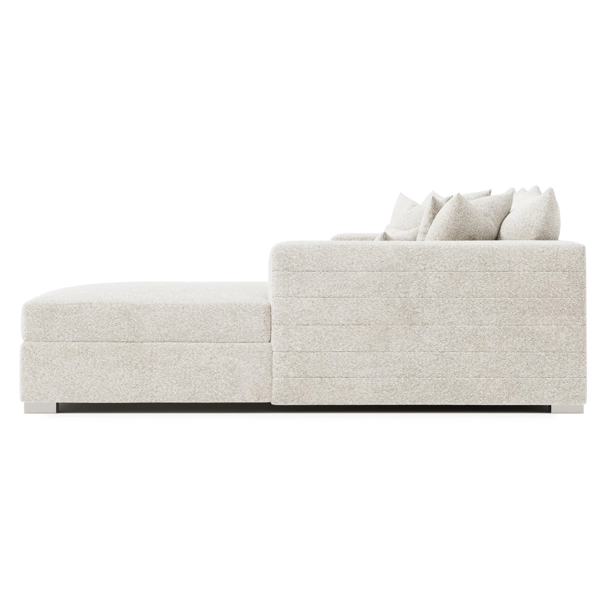Helena Fabric Sectional Metal Foot