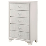 Crown Mark Furniture Lyssa 5 Drawer Chest in White image