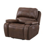 Atlantis Power Motion Recliner with Power Head Recliner in Heritage Brown