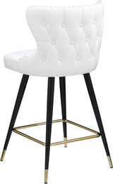 Hendrix White Faux Leather Counter/Bar Stool