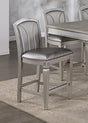 Crown Mark Furniture Klina Counter Height Chair in Silver (Set of 2) image
