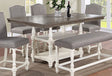 Crown Mark Furniture Langley Counter Height Table in Gray image