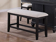Crown Mark Furniture Regent Counter Height Bench in Black image