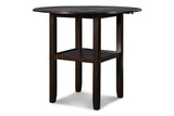 GIA 42" COUNTER DROP LEAF TABLE W/2 CHAIRS-EBONY