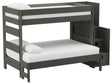 Elements International Cali Kids Twin over Full Bunk Bed with Staircase in Sleek Gray image