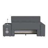 Valari Transformer Bed with Electronic Features in Grey PU