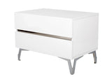 Angela - Italian Modern White Eco Leather 4-Piece Bedroom Set