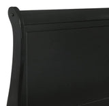 Elements International Louis Philippe Full Panel Bed in Black