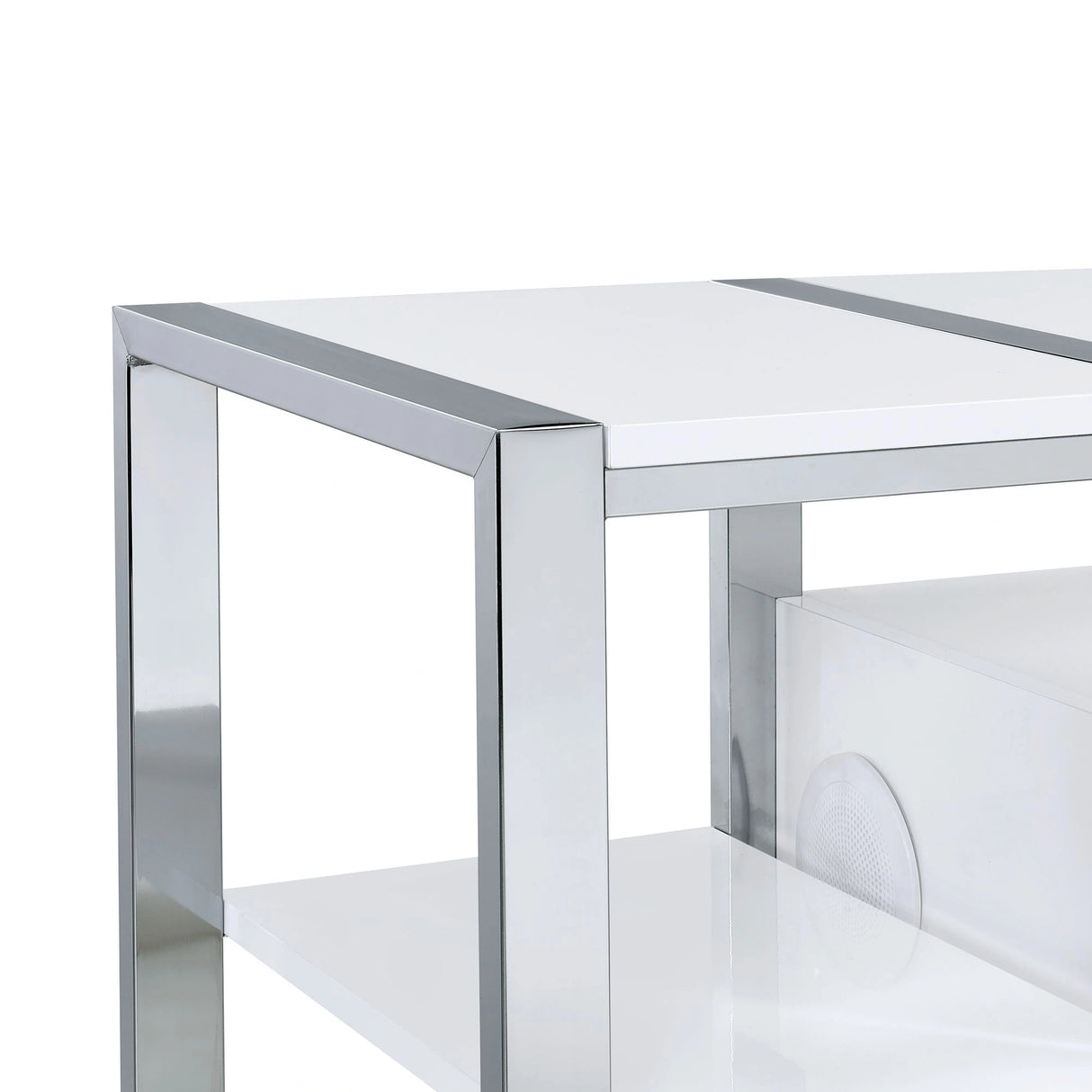 Midway 80"" TV Console with Firelight in White