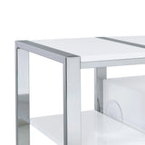 Midway 80"" TV Console with Firelight in White