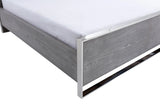 Charlene Modern Grey Elm & Stainless Steel Bed