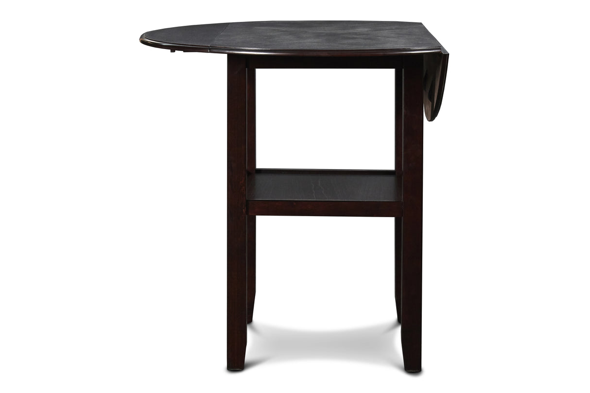 GIA 42" COUNTER DROP LEAF TABLE W/2 CHAIRS-EBONY