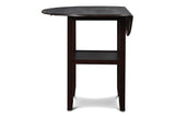 GIA 42" COUNTER DROP LEAF TABLE W/2 CHAIRS-EBONY