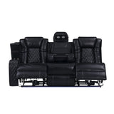 Orion Ii Laf Sofa W/Pwr Fr & Hr-Black