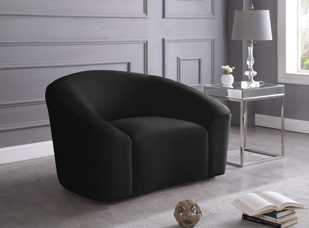 Riley Black Velvet Chair