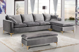 Naomi Grey Velvet 2pc. Reversible Sectional
