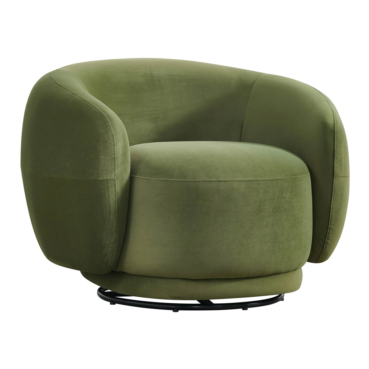 Andrew - Modern Green Fabric Swivel Accent Chair