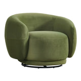 Andrew - Modern Green Fabric Swivel Accent Chair