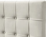 Elly Cream Velvet King Bed