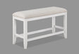 Crown Mark Furniture Wendy Counter Height Bench in White image