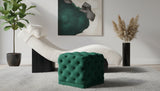 Stella Green Velvet Ottoman/Stool