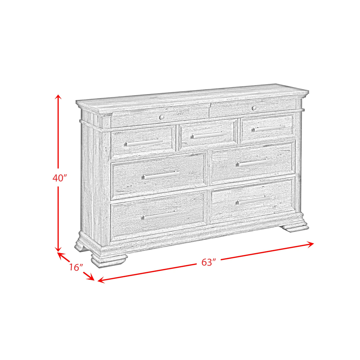 Park Ridge Bedroom Set with 2 Nightstands in Charcoal