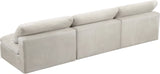Cozy Cream Velvet Cloud Modular Armless Sofa